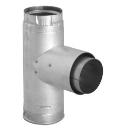 PelletVent Pro 3" - Adapter Tee w/Clean-Out Tee Cap