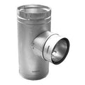 PelletVent Pro 4" - Increaser Tee w/Clean-Out Tee Cap