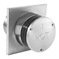 DirectVent Pro 5" x 8" - Round Horizontal Termination Cap Square Base (Aluminum)