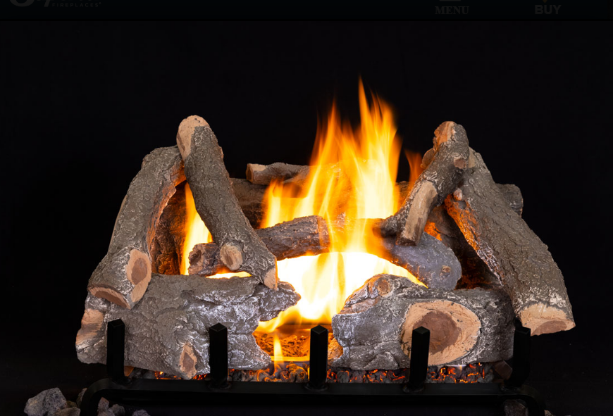 Superior 30" Ozark Charred Oak Vented Gas Log Set
