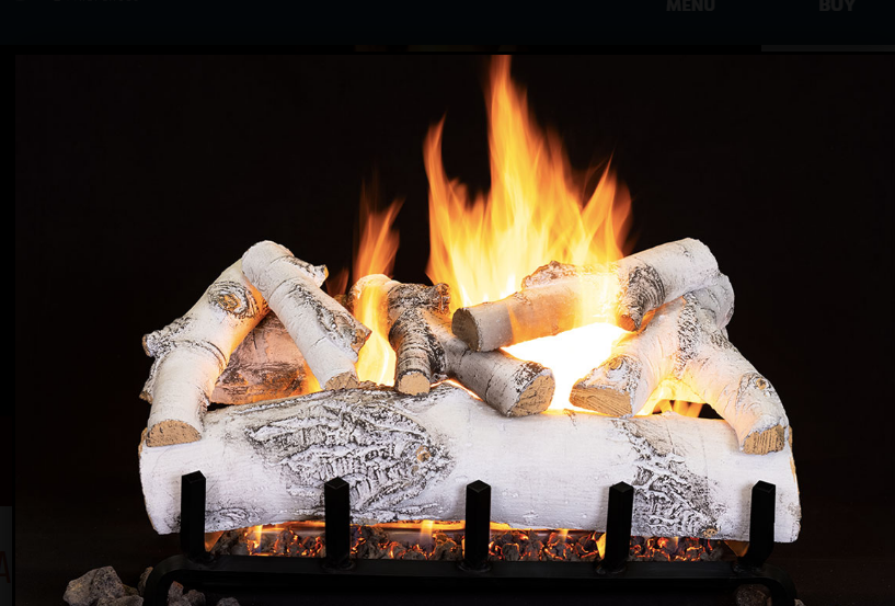 Superior 24" Ashton White Birch Vented Gas Log Set
